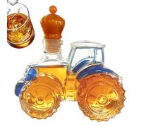 Generico Whiskey Decanter - Glass Tractor Home Decor - Empty Car Whiskey Decanter Tequila Bottle,for Wine Alcohol Bourbon Vodka Brandy Home Office Bar Men Dad Birthday Christmas Party