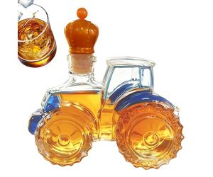 Generico Whiskey Decanter - Glass Tractor Home Decor - Empty Car Whiskey Decanter Tequila Bottle,for Wine Alcohol Bourbon Vodka Brandy Home Office Bar Men Dad Birthday Christmas Party