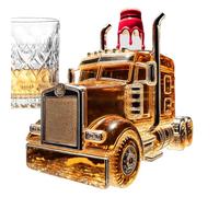 Genérico Whiskey Decanter, Half Truck Bottle, Vintage Liquor Container, 375ml with Decorative Stopper for Hosting Brunch, Beer Parties, Bar, Wedding, Birthday, Kitchen, or Champagne Display