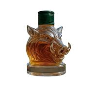 Genérico Whiskey Decanter, Liquor Container, Wild Boar Design Accent, Decorative Alcohol Display, Travel Liquor Flask, Wedding Housewarming Travel Use, Size Inches Clear Single