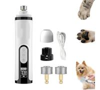 Genérico Whisperpaws Pain-Free Nail Trimmer, Electric Whisperpaws Nail Trimmer with LED Light & 3 Speeds, Quiet and Rechargeable, for Small Medium Large Pet (Set B)