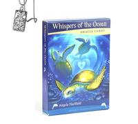 Genérico Whispers of The Ocean Oracle Cards - Mazo de Bolsillo para Principiantes con Collar - Fácil de Usar, diseño Minimalista