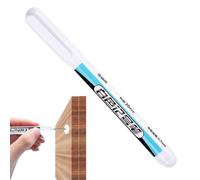 Genérico White Paint Marker - Long Tip Deep Hole Pen Waterproof | Oil-based white ink; quick-drying waterproof formula; 11.5cm single-head design for wood, metal, glass and DIY marking.