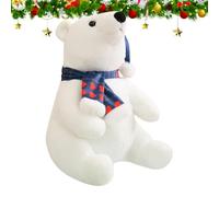 Genérico White Polar Bear - Snuggle Companion with Play Function | Fleece Blend Exterior with Soft Cushion Feel Kids Bedroom Plush Decor Wildlife Bear Figure Gift for Sleeping