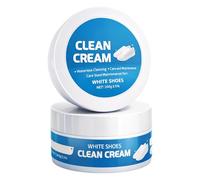 Genérico White Shoe Cleaner Cream with Sponge, No-Wash Sneaker Cleaner for White Shoes, Leather, Canvas and Soles, Removes Dirt, Scuffs and Stains, Portable Shoe Cleaning Paste