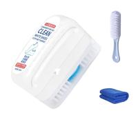 Genérico White Shoe Cleaner, Sneaker Cleaner with Brush and Towel, 2-in-1 Shoe Brush, Shoe Cleaning Kit for White Shoes, Leather, Knit, Boots, Canvas, Tennis, Suede, PU Shoes (1Set)