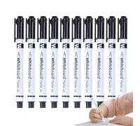 Genérico Whiteboard Markers - 0.5mm Fine Tip Writing Markers | 10 Pieces School Pen With Eraser, For Teachers Classrooms Whiteboards Schools Preschools Kindergartens Drawing
