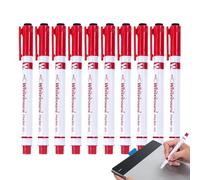 Genérico Whiteboard Markers - 0.5mm Fine Tip Writing Markers | 10 Pieces School Pen With Eraser, For Teachers Classrooms Whiteboards Schools Preschools Kindergartens Drawing