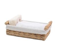 Genérico Wicker Baskets For Organizing - Bin With Handles & Liners, Rustic Makeup Holder | For Desktop Remote Control Key Home Bathroom Countertop Table Pantry Nursery Bathroom Living Room
