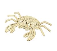 Genérico Wicker Wall Decor - Crab Nautical Sculpture, Fish Sculpture Decoration, Farmhouse Beach Theme Bathroom Decor, For Bedroom Bathroom Nursery Living Room Indoor Housewarming