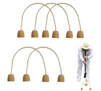Genérico Wickets de Aros de : Palos de Cuerda de algodón de 7,08 x 5,9 Pulgadas, Juego de 5 Piezas de Madera Blanda, Aros de Juego de Jugador Blancos | al Aire Libre bateo pa