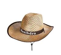 Genérico Wide Brim Straw Hat | Fishing Cowboy Sun Hats | Outdoor UV Protection Sun Cap, Western Summer Cowboy Hat for Gardening, Travel, Hiking, Camping