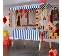 Genérico Wide Countertop Farmers Market Booth for Outdoor Events,Street Food (Blue without wheels, Large)