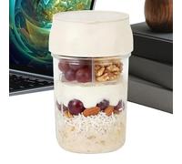 Genérico Wide Mouth Glass Jars, Airtight Reusable Food Storage, Containers with Lidsperfect for Overnigh, Oats Yogurt Meal Prep Breakfast Snacks, Pudding Parfaits and Healthy Kitchen Organization