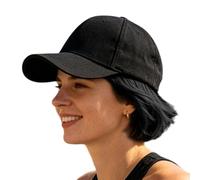 Genérico Wig Hat - 28x15cm Breathable Baseball Cap Wig, Realistic Short Wavy Bob Hair Baseball Hat Comfortable Sun Protection Wigs Cap Style For Daily Wear Sports Outdoor Activities