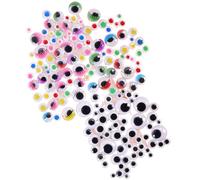 Genérico Wiggly Eyes for Crafts - ABS 4-18mm Assorted | Googly Eyes, Sticky Adhesive Eyeball Stickers | Craft Decor Supplies for Cards Dolls Bags Hats Walls DIY Art Projects