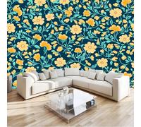 Genérico William Morris Flores Silvestres Enredaderas Papel pintado impreso en 3D, 300 x 210 cm Pared Papel Pintado, Moderno Decoración de Paredes para salón Dormitorio Pasillo Comedor, Azul