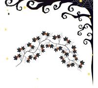 Genérico Willow Vine Lights, Halloween Lighting, LED Pumpkin Lights, String Garland for Wall Mirror Garden Porch Window Staircase Decoración interior exterior impermeable Holiday Accent, 70,87