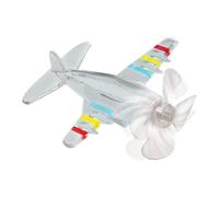Generico Wind Powered Airplane Toy - Luminous Propeller Spinner, Waterproof Wind Up Flying Model for Scooter Bike Helmet Decoration, Outdoor Cycling Kids Fun Gadget Accessory 4.13x3.94 pulgadas