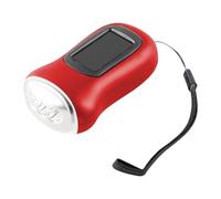 Genérico Wind Up Flashlight, Hand Crank LED, Weatherproof Light, Solar Torch Lamp with Strap, Ideal for Backpacking, Boating, Tent Lighting, Camping Use, 3.54x1.97x1.34 inches