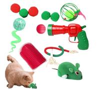Generico Wind Up Mice Toy, Interactive Cat Toy, Multifunctional Cat Ball, Teeth Cleaning Cat Toy, Multifunctional Interactive Cat Toy Wind Up Mice Teeth Cleaning Cat Toy for Bored Cats
