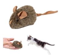 Genérico Wind Up Mice Toys,Fun Plush Mouse Cat Toy,Automatic for Indoors Mouse Cats Interactive Toys with Realistic Squeaky Sound,Soft Bite-Resistant Play Gear for Exercise