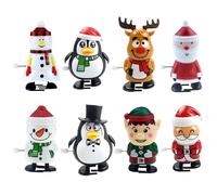 Genérico Wind Up Toys for Kids - 8 Piece Fun Jumping Walking Toys, Colorful Mechanical Toy for Boys, Compact Size for Easy Play Made of Accessible Polymer and Metal, Perfect Christmas, Multi Color