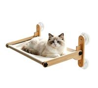 Genérico Window Perch For Cats - Wood Mesh Suction Cup Cat Hammock, 24.8 Inch Space Saving Window Cat Bed | Breathable Adjustable Pet Nest For Kitten Play, Sunbathing, Apartment, Patio, Balcony, Home