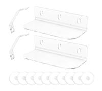 Genérico Window Plant Shelf Suction Cup - 2-Piece Clear Acrylic Floating Shelves for Plants, Strong Vacuum-Lock Load Bearing Wall Shelf for Indoor Succulents, & Flowers | 12-Inch