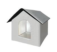 Genérico Windproof Cat Cave - Portable Kitten Bed | 33x35x30cm Cat Tent with Insulated Walls, Sturdy Oxford Cloth and Aluminum Foil Pet Bed, Pet Shelter Sleeping Area, Nest Cave for Animal Rest
