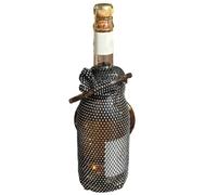 Genérico Wine Bag - Rhinestone Mesh Bottle Pouch with Handle, Elegant Wine Carrier, Decorative Gift Bag, Reusable Bottle Holder, Portable Storage, Stylish Party Accessory, Champagne and Tote, Carryi