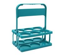 Genérico Wine Bottle Carrier - 1 organizador de botellas de leche reutilizable, ABS plegable Beer Bottles Storage Stand, plegable Wine Bottles Holder with Handle for Milk, Juice, Coffee, Beer