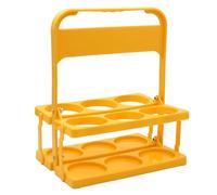 Genérico Wine Bottle Carrier - 1 organizador de botellas de leche reutilizable, ABS plegable Beer Bottles Storage Stand, plegable Wine Bottles Holder with Handle for Milk, Juice, Coffee, Beer