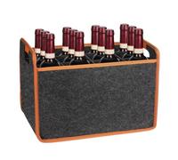 Genérico Wine Bottle Carrier - 12 Bottle Tote | Felt Wine Travel Bag with Dividers | Portable Liquor Bottles Storage Box For Moving & Camping, Reusable Padded Carry Case For Enthusiasts