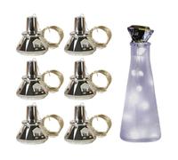 Genérico Wine Bottle Fairy Lights - 6X Solar Cork Lights For Wine Bottles, 5.5x4.5cm/2.17x1.77 Inches Waterproof Wedding Decorations For Tabletop Outdoor Party Christmas Garden Bar Pathway Table