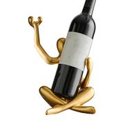 Genérico Wine Bottle Holder, Resin Wine Stand, 7.09x7.36x10.67 Inches Thoughtful Present, Freestanding Hollow Statue, Decorative Rack for Kitchen, Bars Desktop, Tabletop, No Opener