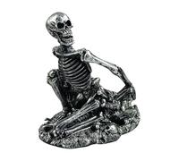 Genérico Wine Bottle Stand, Wine Holder, Resin Silver Skeleton Decor Display, Halloween Themed Storage Organizer for Kitchen Cabinet Bedroom Partes, 7,48 x 4,72 x 7,09 pulgadas, 1 pieza