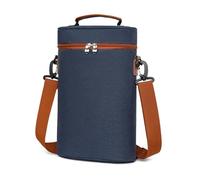 Genérico Wine Carrier Tote, Insulated Wine Bag, Leakproof Portable Handle Stylish Travel Ready Soft Interior Convenient Carrying, Bottle Cooler Tote for Beverages, 8.27x3.94x13.39inches