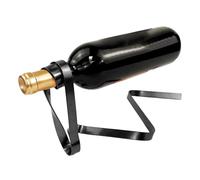 Genérico Wine Display, Floating Rack, Metal Ribbon Shape Liquor Display, Space-Saving Decorative Storage, for Whiskey, Wedding, Kitchen Use, Red, Black, Gold, Artisanal Craftsmanship
