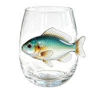 Genérico Wine Glasses Stemless | Lead-Proof Coastal 3D Sea Animal Cup