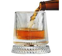 Genérico Wine Glasses - Transparent Round Bottom, Rotating Classic Drinking Vessels, Refined Cocktail Glassware Showcasing Balanced Motion Construction For Men Dad Father Husband Drinking