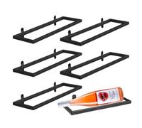 Genérico Wine Holder - 6 Pieces Wall Mounted Tall Wine Glass Rack | Wine Bottle Holder Wall Shelf for Families, Kitchens, Pantry, Cabinets, Countertops