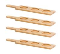 Generico Wine Paddle - 15 Inch Wooden Drink Serving Board 4 Glass Holder