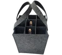 Genérico Wine Tote - 9 Bottle Felt Carrier Tote Bag, Portable Wine Transport Organizer, Leak Resistant Multi Bottle Holder, Insulated Travel Beverage Carry Case, Party Picnic Storage Bag System