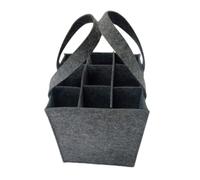 Genérico Wine Tote - Felt 9 Bottle Carrier Tote | Wine Bag for Travel, Picnic, Portable Leakproof Bag for Dinner, Party, Christmas, for Women, Men, Event, Storage, Dark Gray, Se référer au descriptif