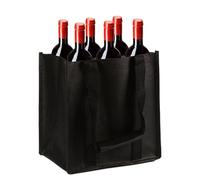 Genérico Wine Totes and Carriers, Reusable Wine Holder Bag, Secure Travel Bags, Portable Drinks Bottle Tote for Outdoor Activities & Transport, Black, 27x27x18cm