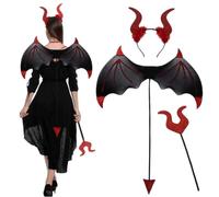 Genérico Wings Horn Headband Costume Accessories Cosplay Dress Up Props | Winged Theme Adds Dramatic Detail To Dress-Up Outfits | Horn Headband Props For Cosplay Events, Masquerades