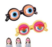 Genérico Winking Eye Glasses, Kids Pull-String Blinking Crazy Glasses,Winking for Shows & Parties, Prank Stuff Silly Party Favors (2pcs-A)