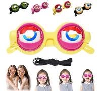 Genérico Winking Glasses, Blink & Wink Novelty Blinking Glasses, funny glass with winking eye, for Adults (Yellow)