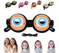 Genérico Winking Glasses, Blink & Wink Novelty Blinking Glasses, funny glass with winking eye, for Adults (Black)